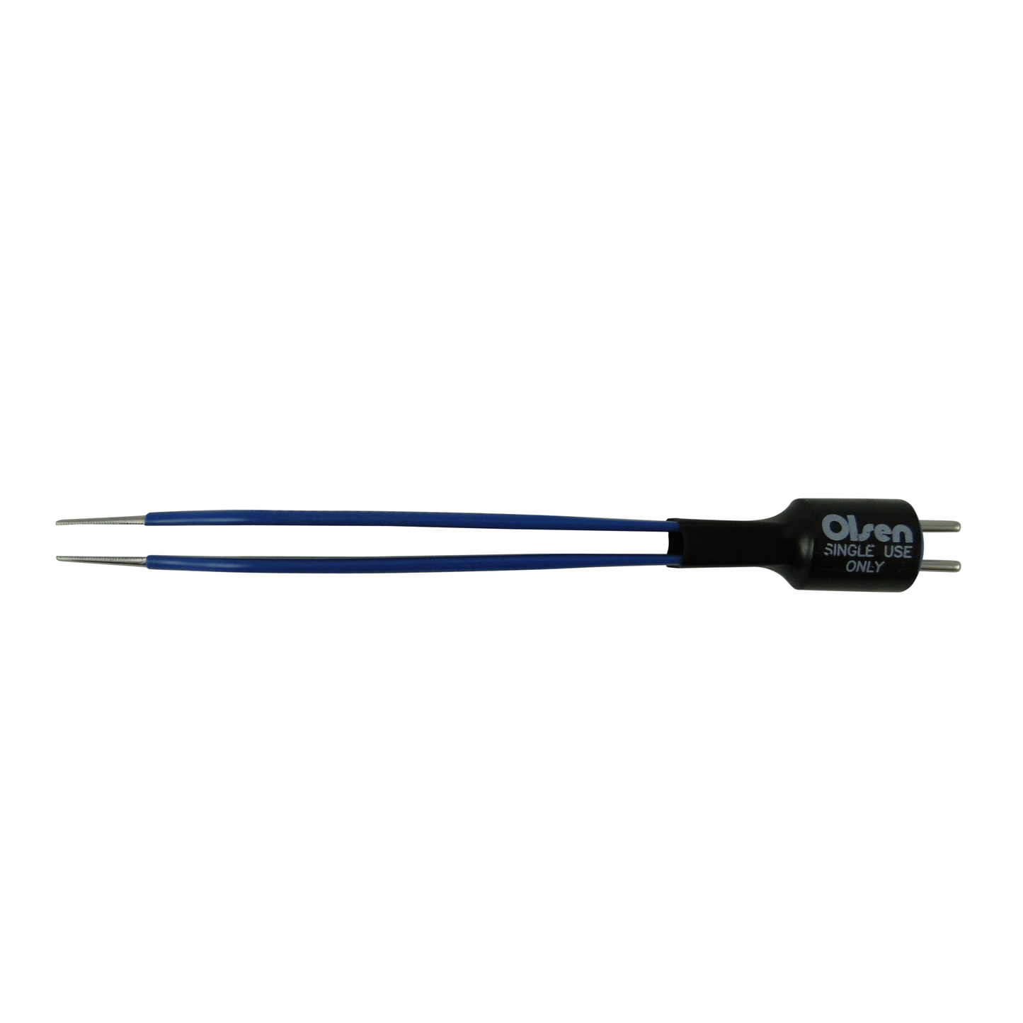 Olsen Bipolar Forceps; Adson; Insulated; Serrated; Straight; 1.0 mm Tips; 5 in; 127 mm; Single Use; (10/bx), 20-1080I