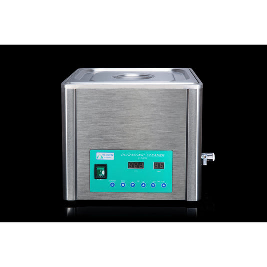 Ultrasonic Cleaner, stainless steel, w/heat & basket, 2.64gal/10L (Tabletop), U-10LH