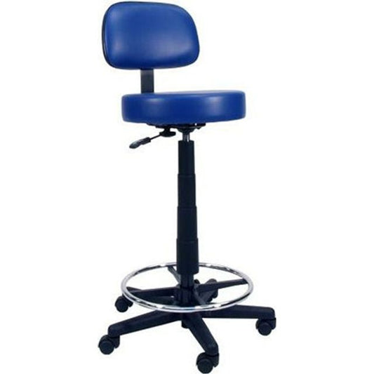 Gas Lift Lab Stool16" 5 Star Base Gas Lift Lab Stool W/ Black Base, EEV-1363