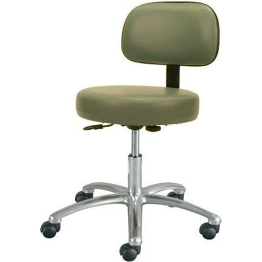 Gas Lift Stool16" 5 Star Base Gas Lift Stool with Back and Chrome Base, EEV-1366