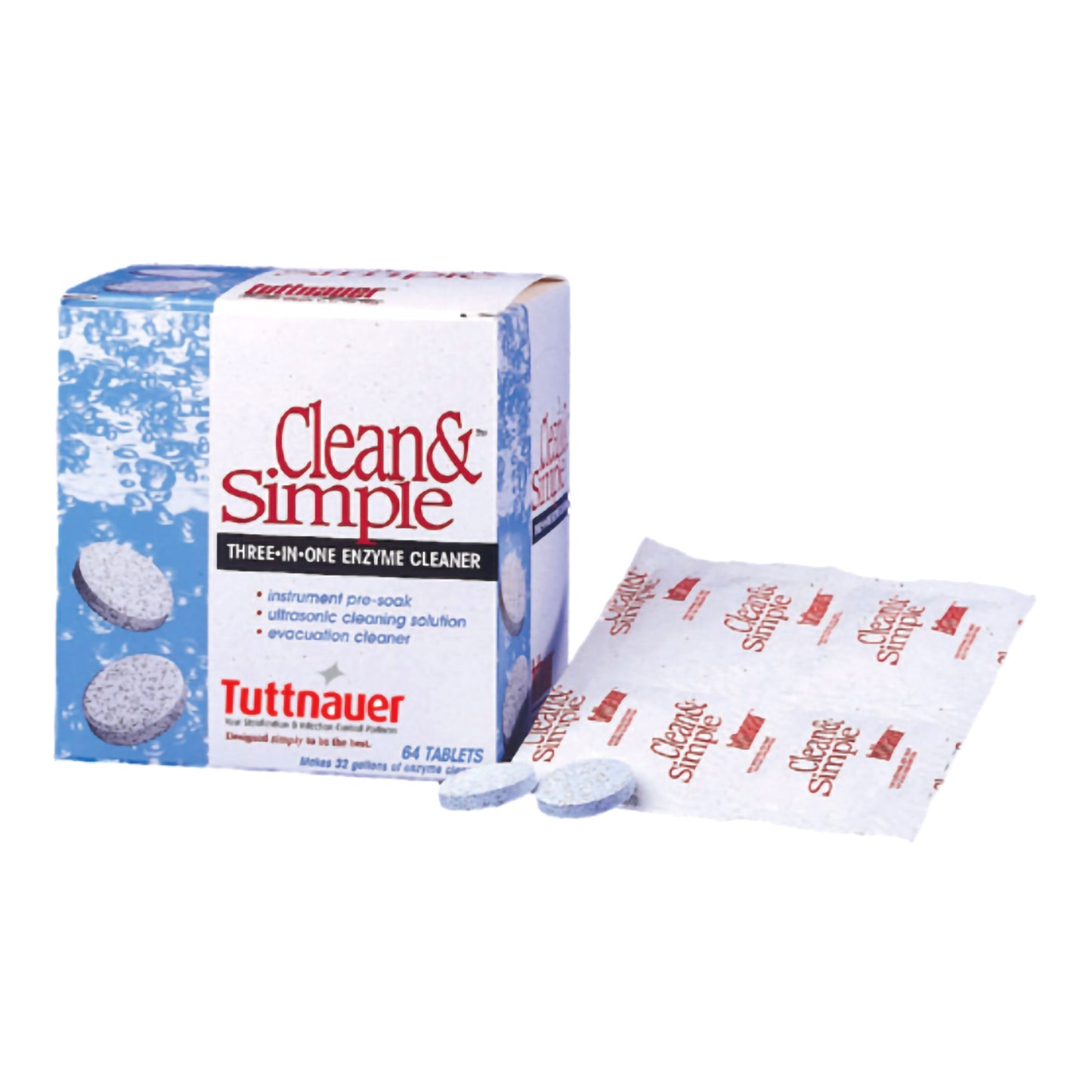 Tuttnauer Clean & Simple – Ultrasonic/Enzymatic Tablets Case (12 BOXES of 64 Tablets) Part - CS0064