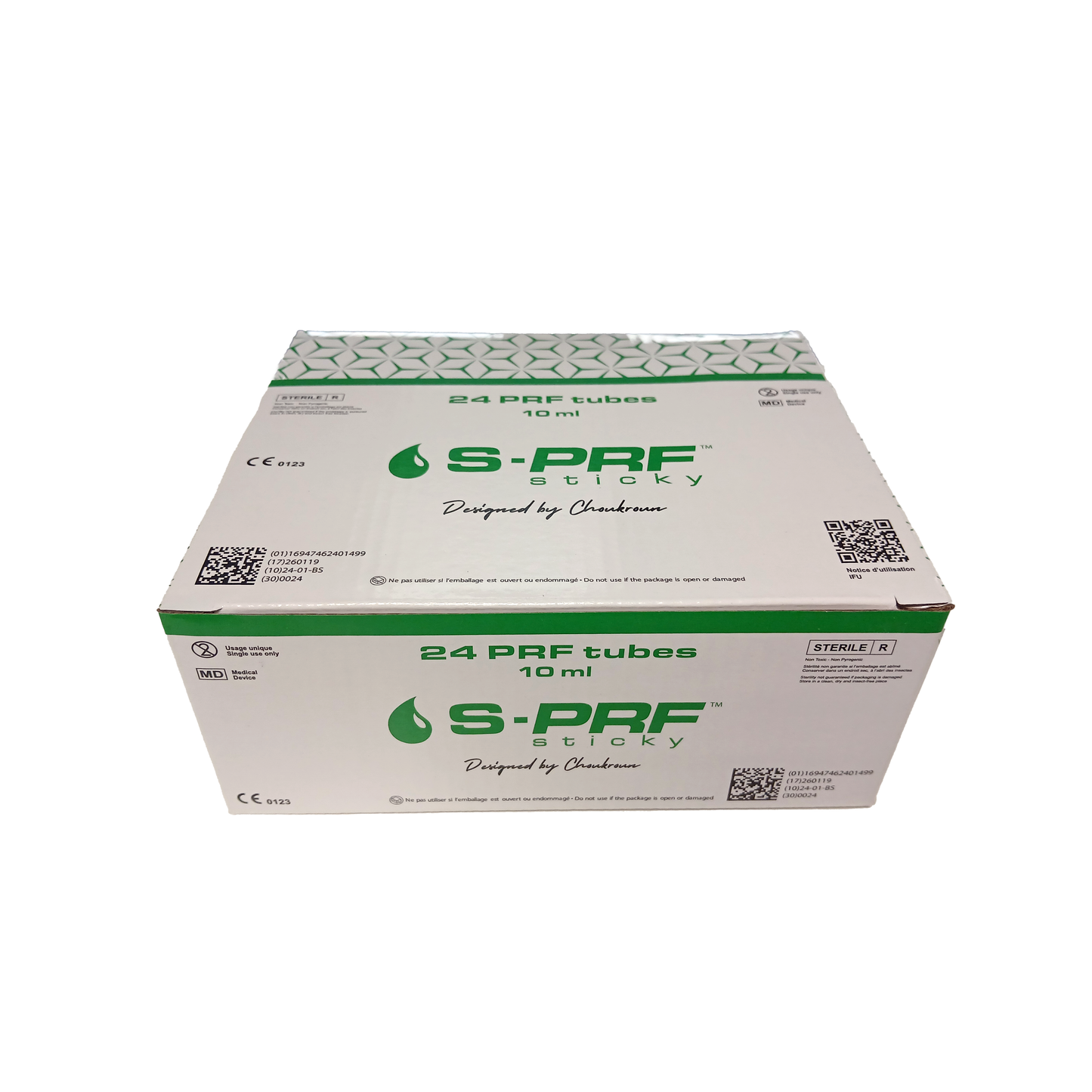 Dr. Choukroun Plastic S-PRF Tubes for Sticky Bone- Box of 24, PRF-S-PRF