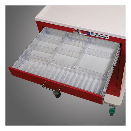 Waterloo 3″ Adjustable Clear Divider System with Ampule Holders, DIV-DRW12