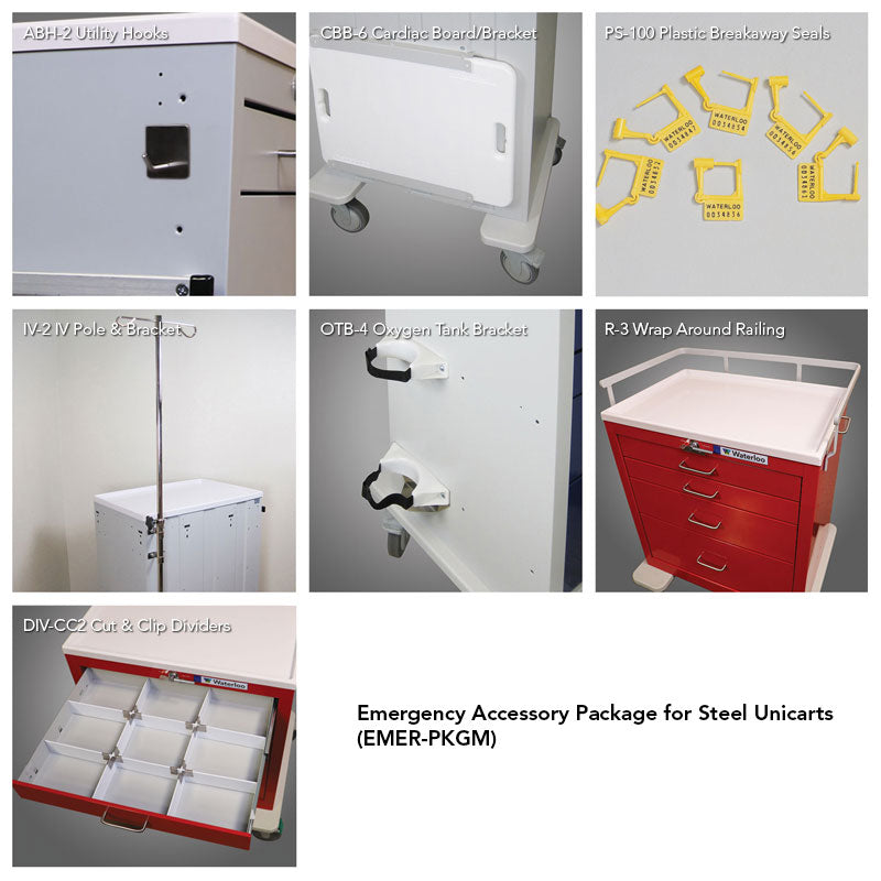 Waterloo Standard Emergency Package for Steel Unicarts (EMER-PKGM)