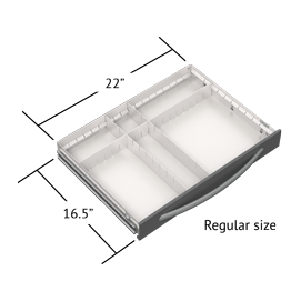 Waterloo Aluminum 6 Drawer X-Tall Aluminum Emergency Cart, Light Gray Exterior / Red Drawers, UXGLA-333669-RED