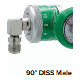 Precision Medical EasyDial Reg 870 Nut Style, 50 PSI, 25 l/min, Oxygen Regulator, 168725D