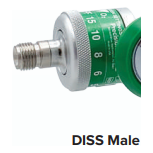 Precision Medical EasyDial Reg 870 Nut Style, 50 PSI, 25 l/min, Oxygen Regulator, 168725D