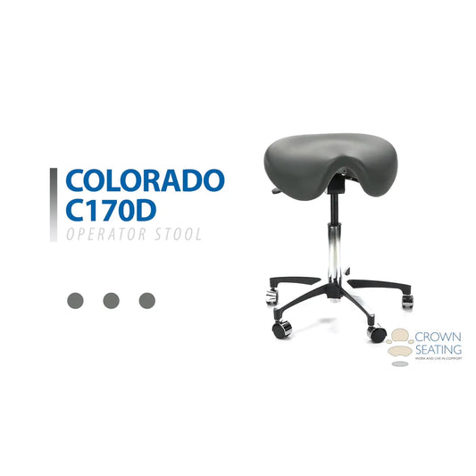 Crown Seating Colorado C170D Cradle Operator Saddle Stool, C170D