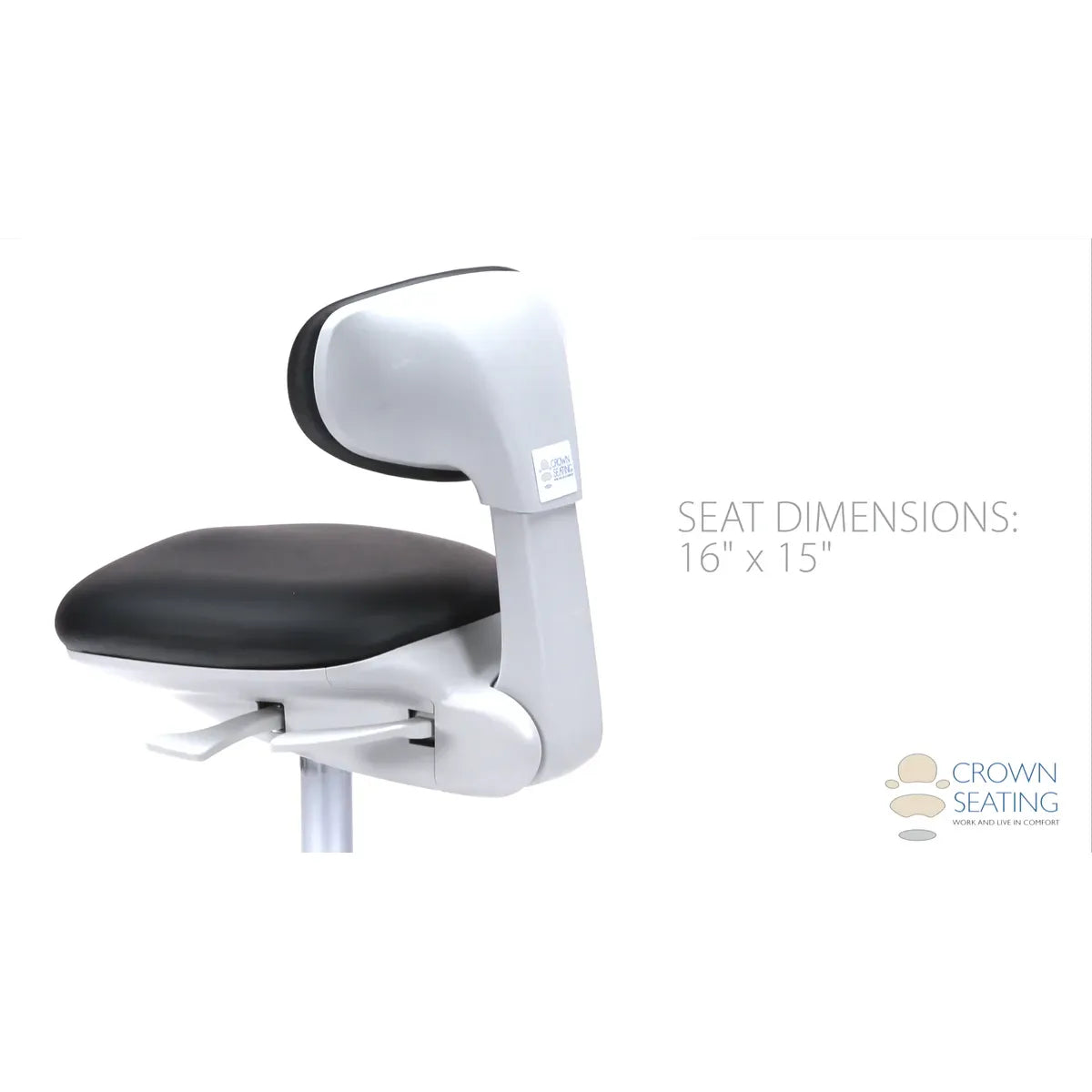 Crown Seating Aurora C140D Modern Operator Stool (Beige ABS), C140D