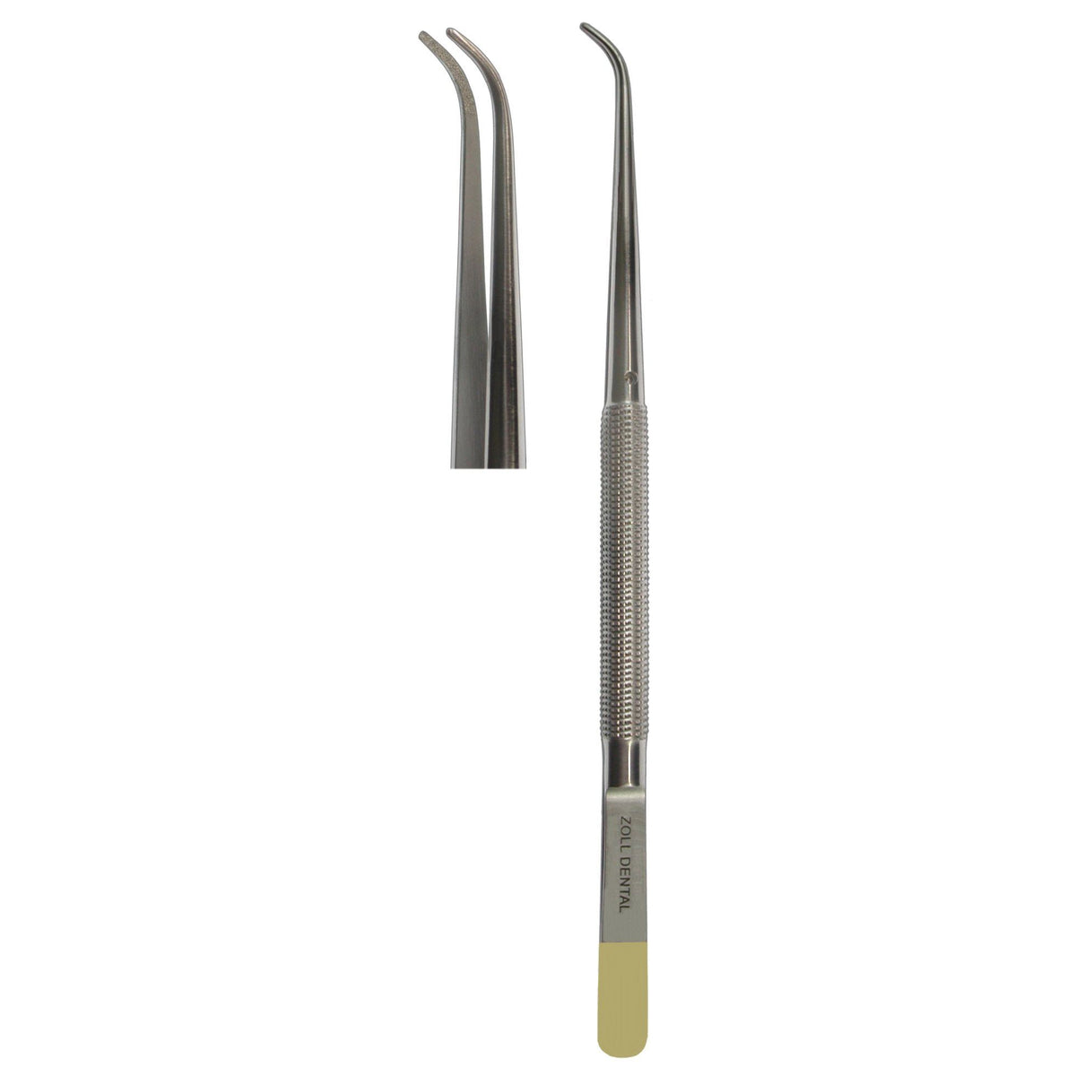 Tissue Forceps, Round Handle Curved Diamond Coated 18cm (Z-4779)