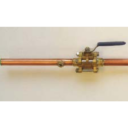 Tri-Tech 1-1/4" Ball valve w lock handle, 55-05LH