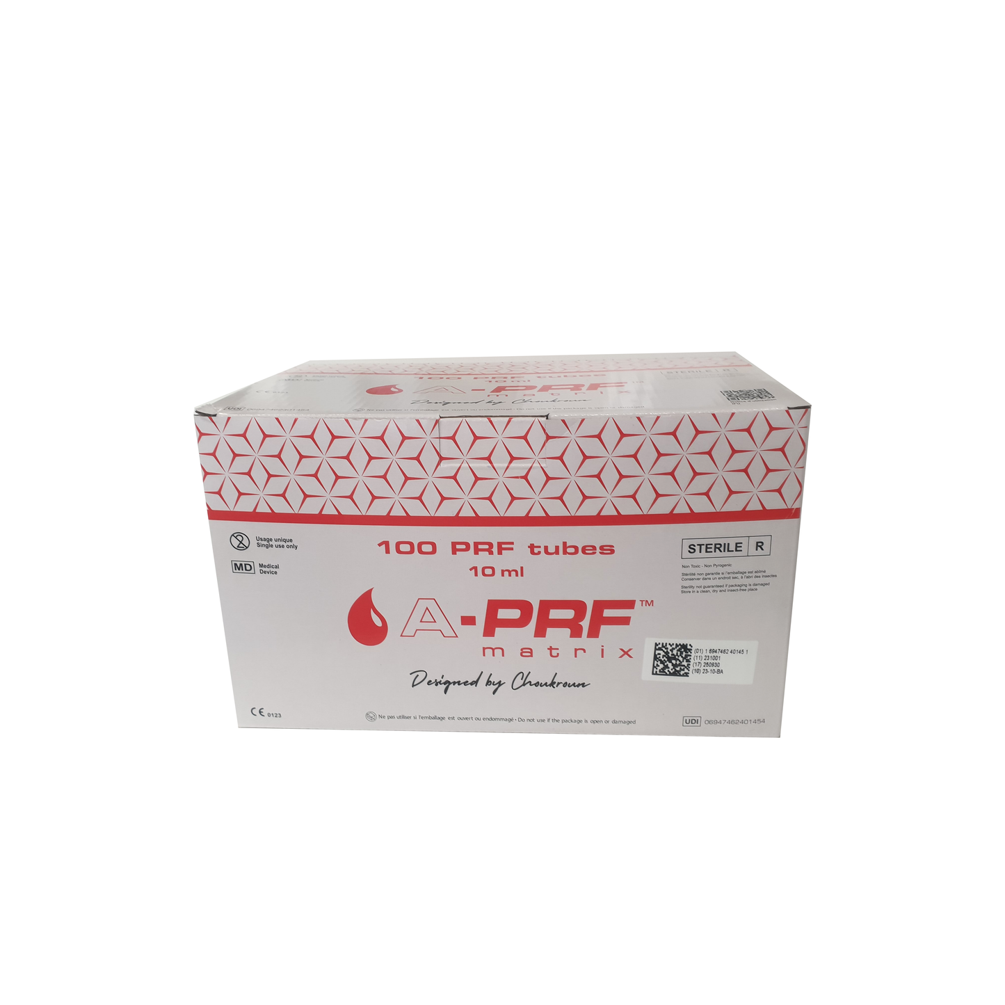Dr. Choukroun Glass A-PRF Tubes-Box of 100 No additives, PRF-A-PRF+