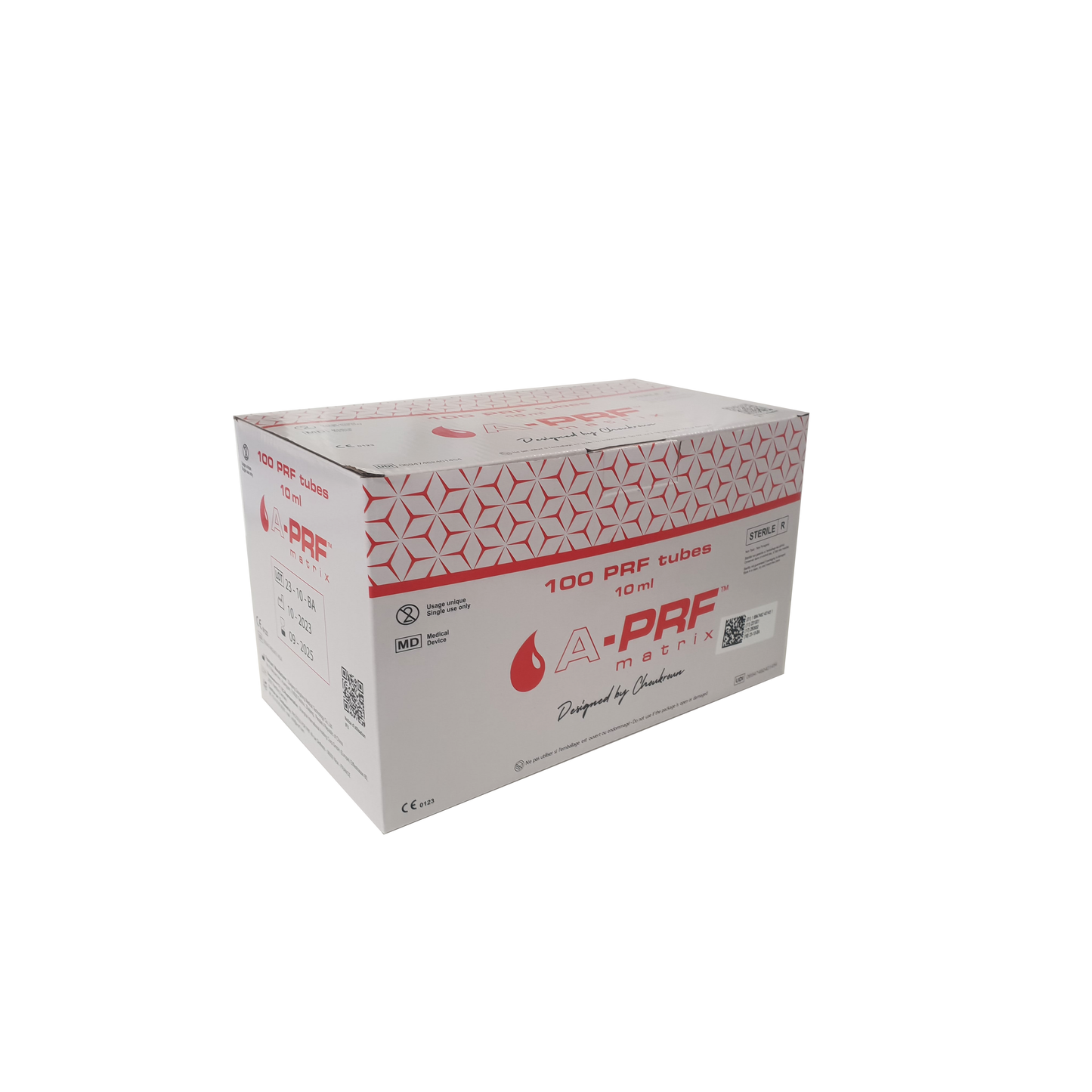 Dr. Choukroun Glass A-PRF Tubes-Box of 100 No additives, PRF-A-PRF+