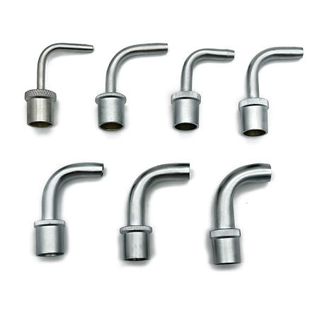 Connector, ET Tube, 90 Degree Curved Tracheal Tube Connectors, Chrome Brass, 00-312