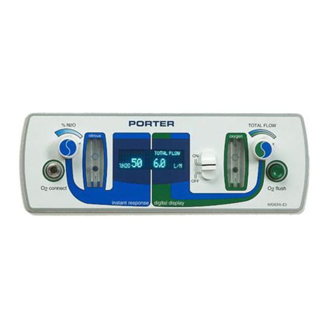 Porter Flowmeter Digital Cabinet Mounted Oxygen & Nitrous Oxide Flowmeter, EEV-1308