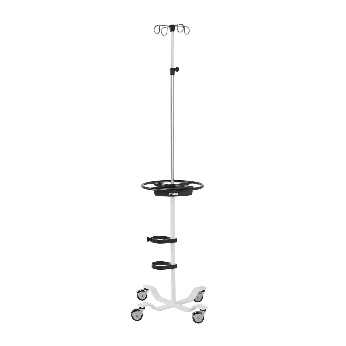 Pryor IV stand, 4-Legs, 24", 4-Hook Top, SW, Tray, O2, 101