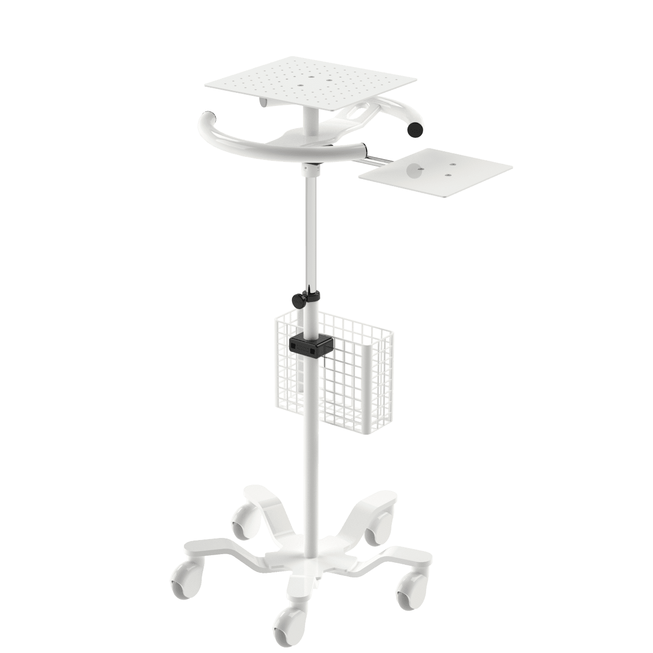 Pryor CART, 5-Legs, 22", COMPUTER CART, Safety Series, Steel Handle, 500G