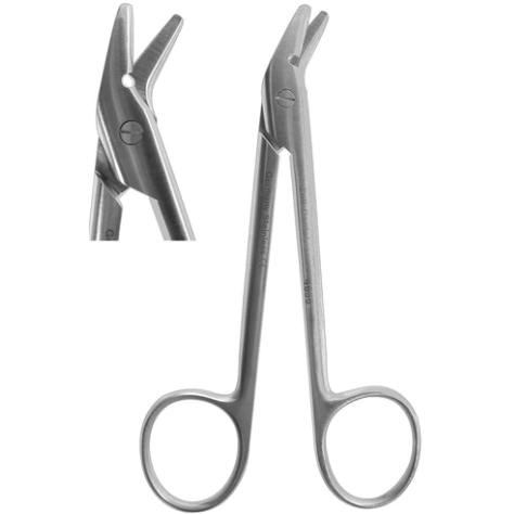Scissors, Wire-Cutting Notched Angled 12.5cm