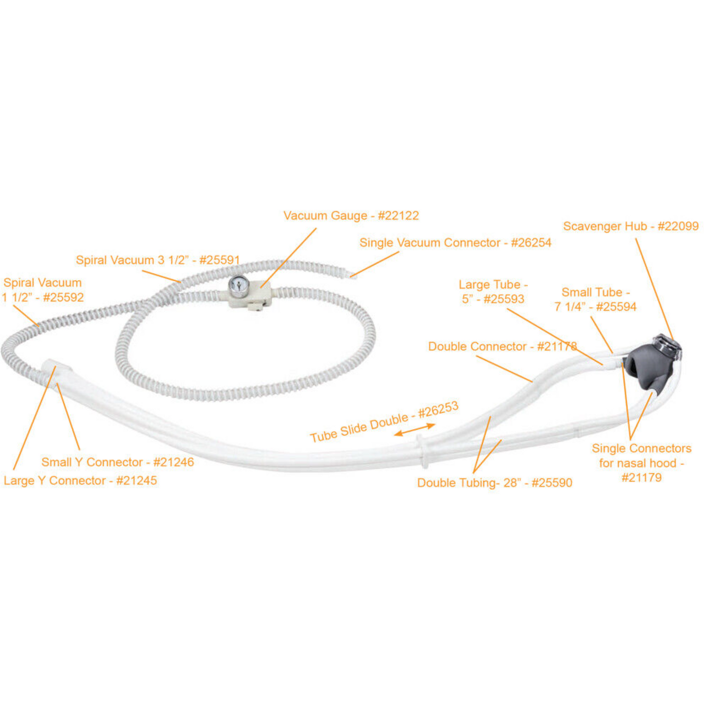 Belmed Scavenger Inhaler Only with Autoclaveable Small (Pedo) Hood, 5600-0011
