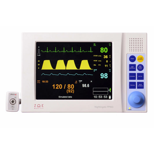 Zoe Medical Nightingale PPM3 with ECG, NIBP and SPO2 with a recorder, 179-1000