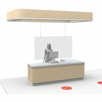 Hanging Acrylic Safety Barrier, 18" x 24"