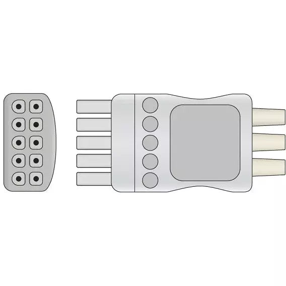 Mindray > Datascope Compatibile 5 Lead ECG Leadwire 35" Pinch/Grabber Style, LDT5-90P0