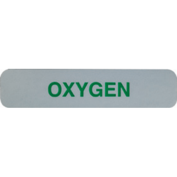 O2 Gas Identification Label (6 Pk), 6000-0000-1003