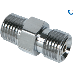 Oxygen Hose Activated Check Valve Male 1/4 NPT X Male DISS, 6002-0000-0022