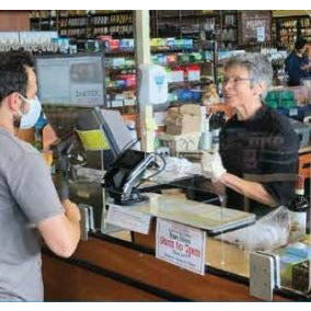 Acrylic Safety Barrier, 36"H x 72"W, Centered Access Hole, No Stand