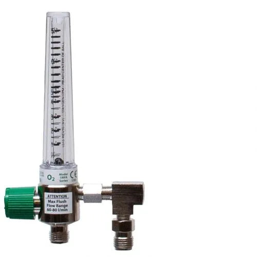 Precision Medical Oxygen Chrome Flowmeter, 1MFA Series, 15LPM, 1MFA1001