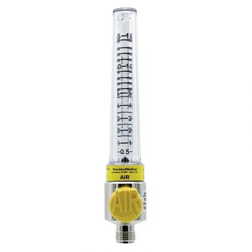 Precision Medical Air Chrome Flowmeter, 1MFA Series, 15LPM, 1MFA2003