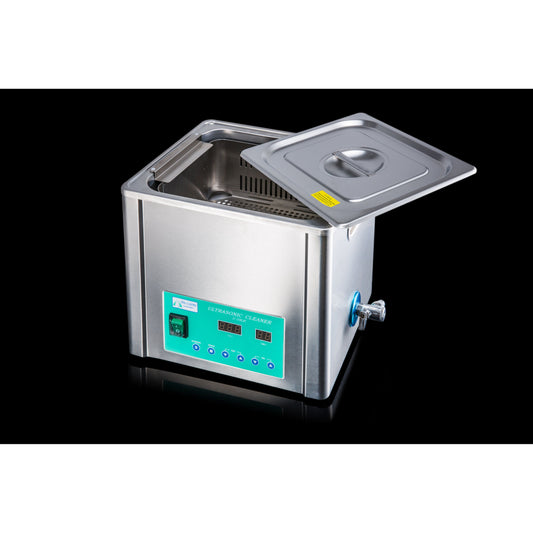 Ultrasonic Cleaner, stainless steel, w/heat & basket, 2.64gal/10L (Tabletop), U-10LH