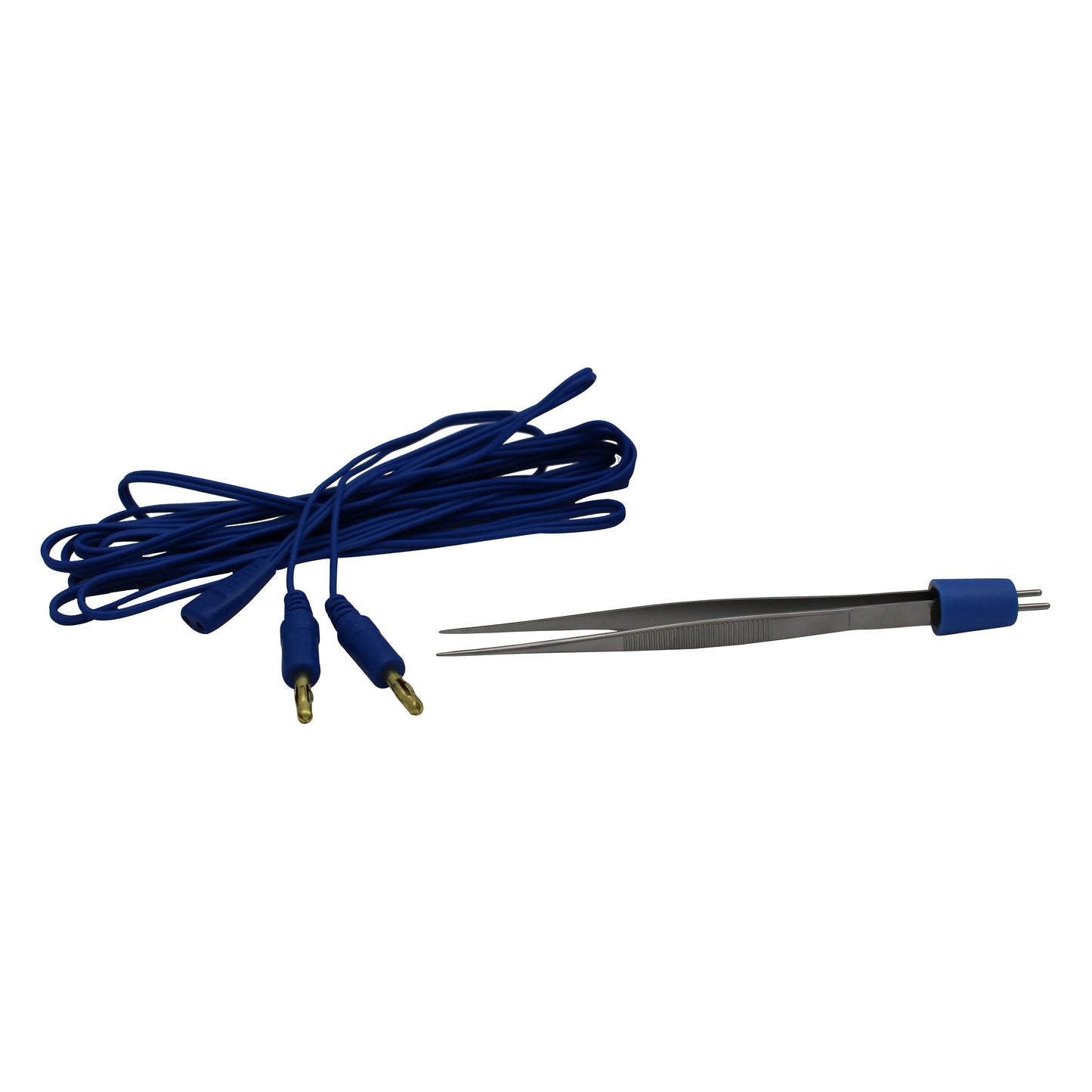 Olsen Bipolar Forceps Kit; Semkin; Olsen Standard Twin Pin Cord & Surgiwipe; Smooth; Straight; 0.75 mm Tips; 5 3/4 in; 146 mm; Single Use; (10/bx), 20-1090K