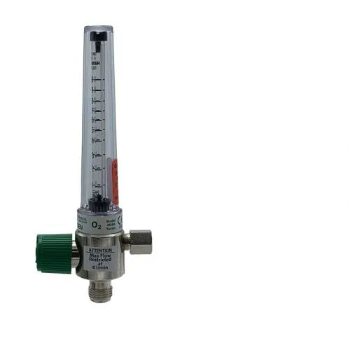 Precision Medical Oxygen Chrome Flowmeter, 4MFA Series, 1LPM, 4MFA100X, 4MFA1001