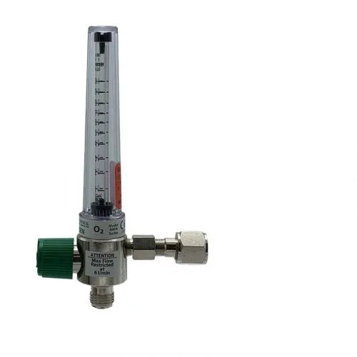 Precision Medical Oxygen Chrome Flowmeter, 4MFA Series, 1LPM, 4MFA100X, 4MFA1001