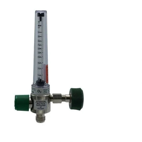 Precision Medical Oxygen Chrome Flowmeter, 4MFA Series, 1LPM, 4MFA100X, 4MFA1001