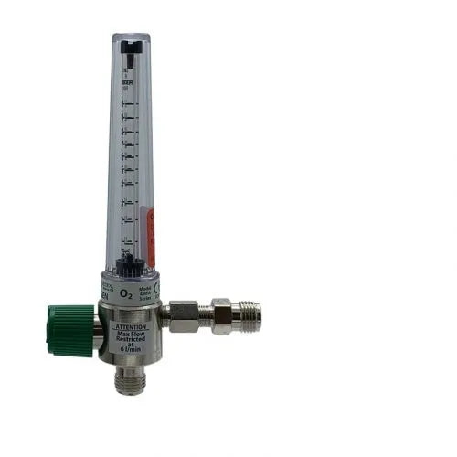 Precision Medical Oxygen Chrome Flowmeter, 4MFA Series, 1LPM, 4MFA100X, 4MFA1001