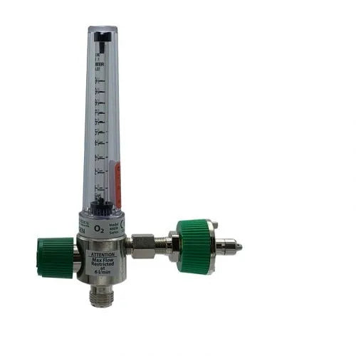 Precision Medical Oxygen Chrome Flowmeter, 4MFA Series, 1LPM, 4MFA100X, 4MFA1001