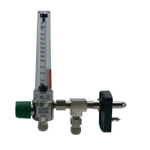 Precision Medical Oxygen Chrome Flowmeter, 4MFA Series, 1LPM, 4MFA100X, 4MFA1001