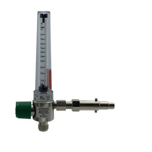 Precision Medical Oxygen Chrome Flowmeter, 4MFA Series, 1LPM, 4MFA100X, 4MFA1001