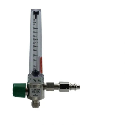 Precision Medical Oxygen Chrome Flowmeter, 4MFA Series, 1LPM, 4MFA100X, 4MFA1001