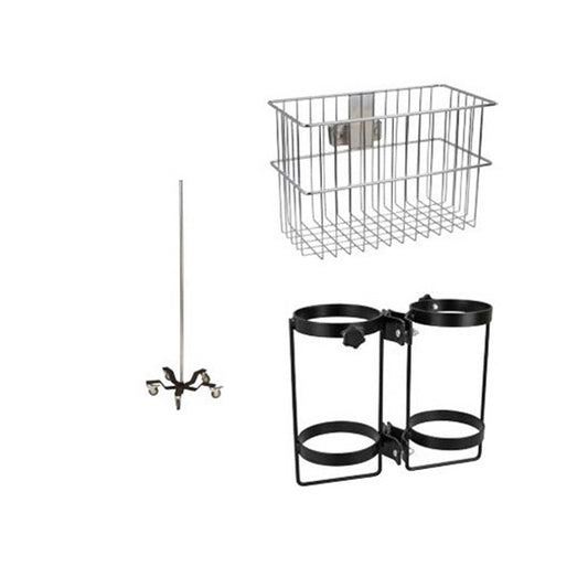 Precision Medical STAND,POLE,EQUIPMENT,W/HOLDER & BASKET, 507398