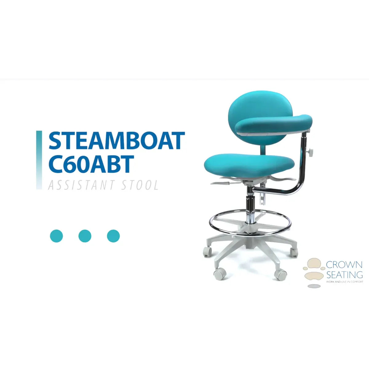 Crown Seating Steamboat C60ABT Assistant Stool, C60ABT