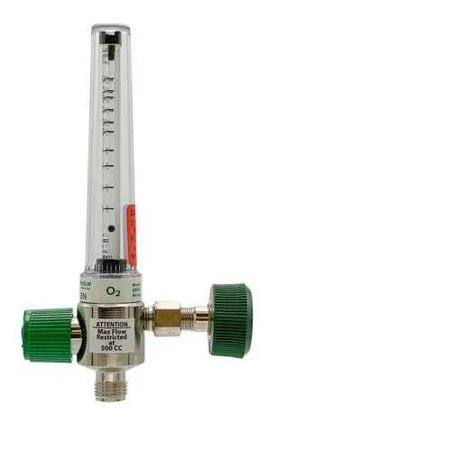 Precision Medical Oxygen Chrome Flowmeter, 6MFA Series, 200cc, 6MFA100x, 6MFA1001