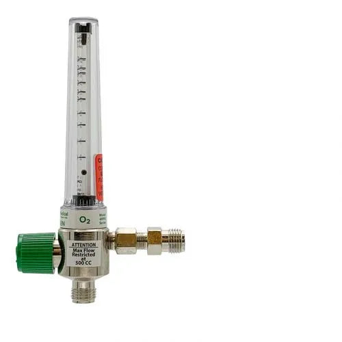 Precision Medical Oxygen Chrome Flowmeter, 6MFA Series, 200cc, 6MFA100x, 6MFA1001