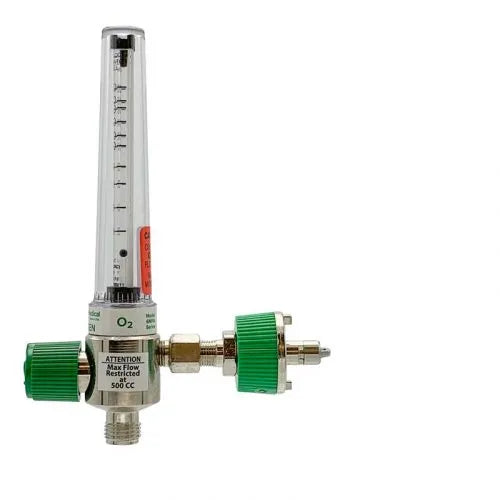 Precision Medical Oxygen Chrome Flowmeter, 6MFA Series, 200cc, 6MFA100x, 6MFA1001