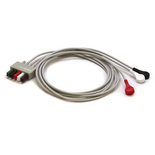 Mindray 3-Lead wires, Adu/Ped, Snap, TPU, AHA (1m), 0010-30-42734