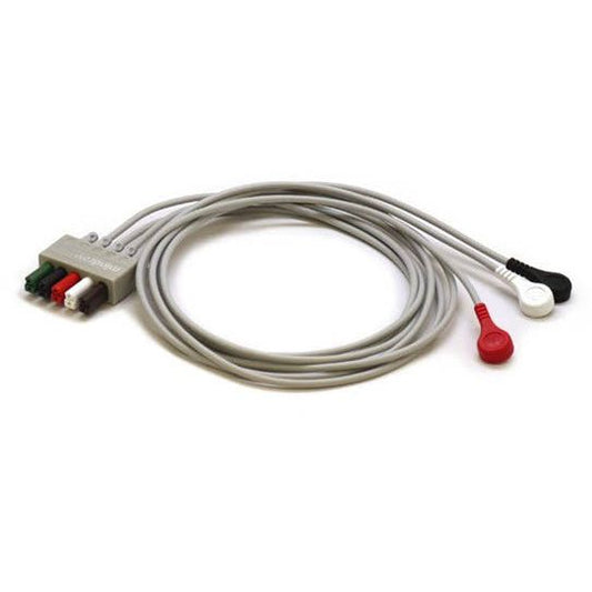 Mindray 3-Lead wires, Adu/Ped, Snap, TPU, AHA (1m), 0010-30-42734