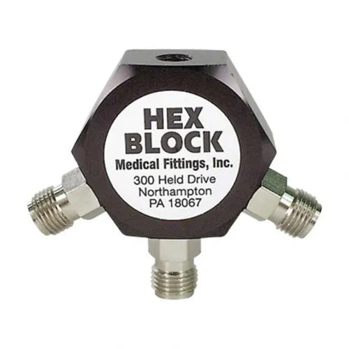 Precision Medical Hex Block Female Inlet, 7217