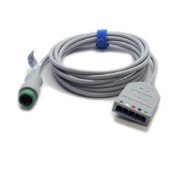 Mindray ECG trunk cable: 3/5-lead, 12 Pin, Defib-Proof, AHA/IEC, 0010-30-42719